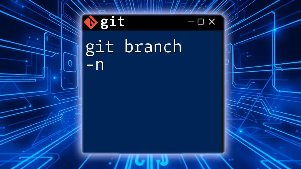 Mastering Git Branch -n: A Quick Guide to Efficient Branching