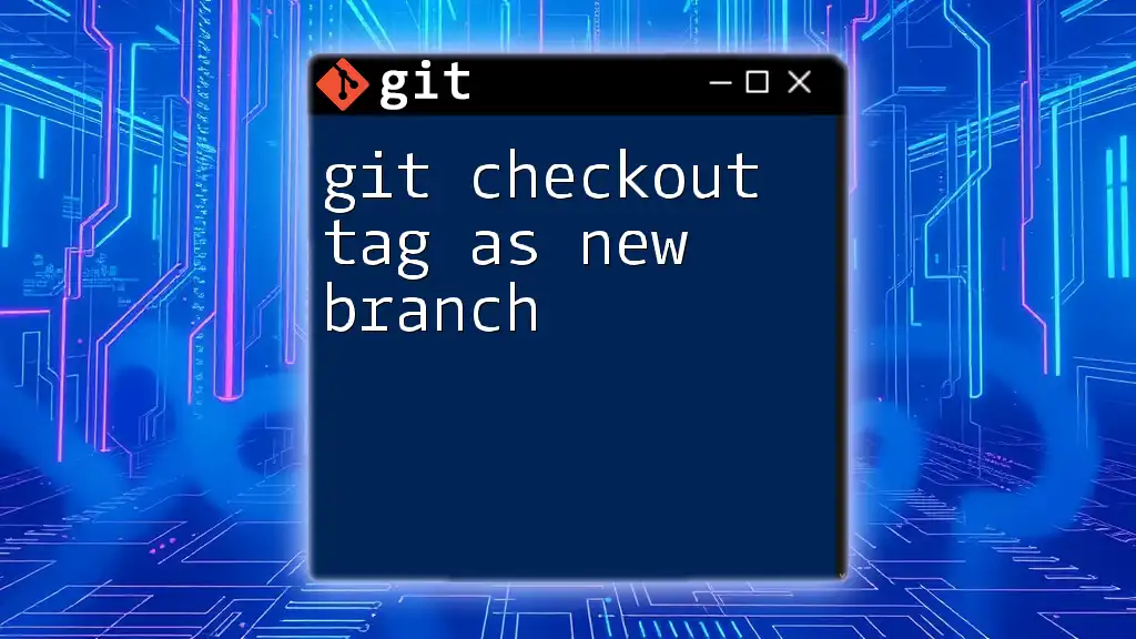 Git Checkout Tag as New Branch: Quick Guide