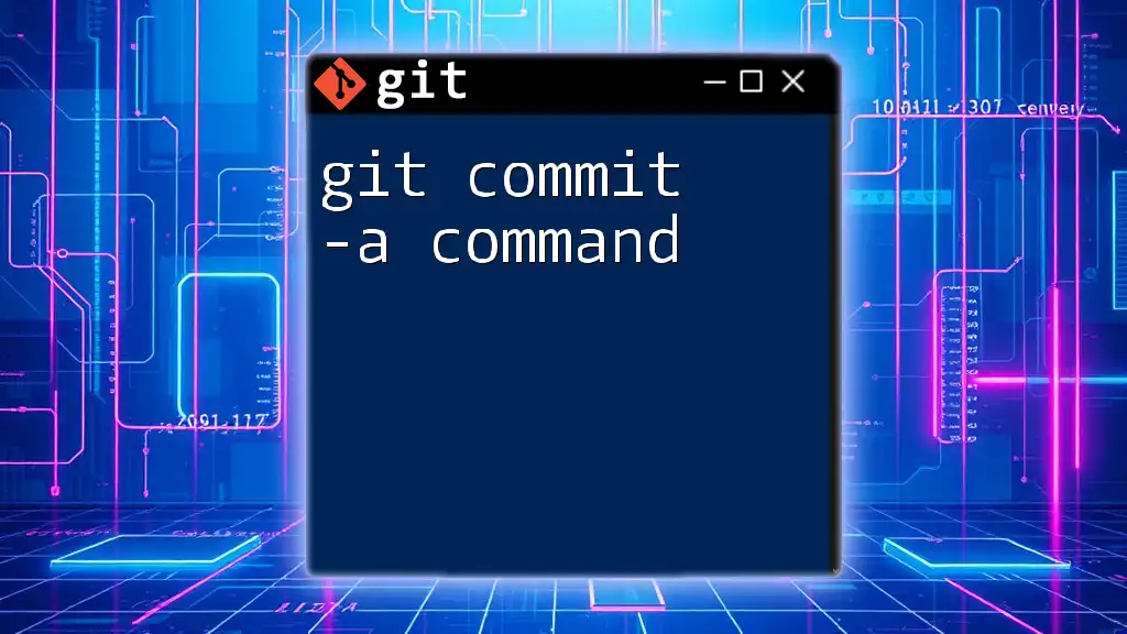 Mastering the Git Commit -a Command Made Simple