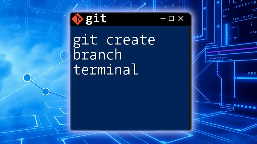 Mastering Git Create Branch in Terminal: A Quick Guide