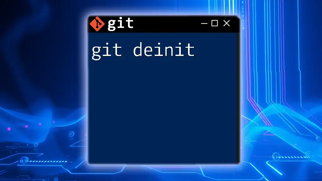 Understanding git Deinit: A Quick Guide to Git Commands