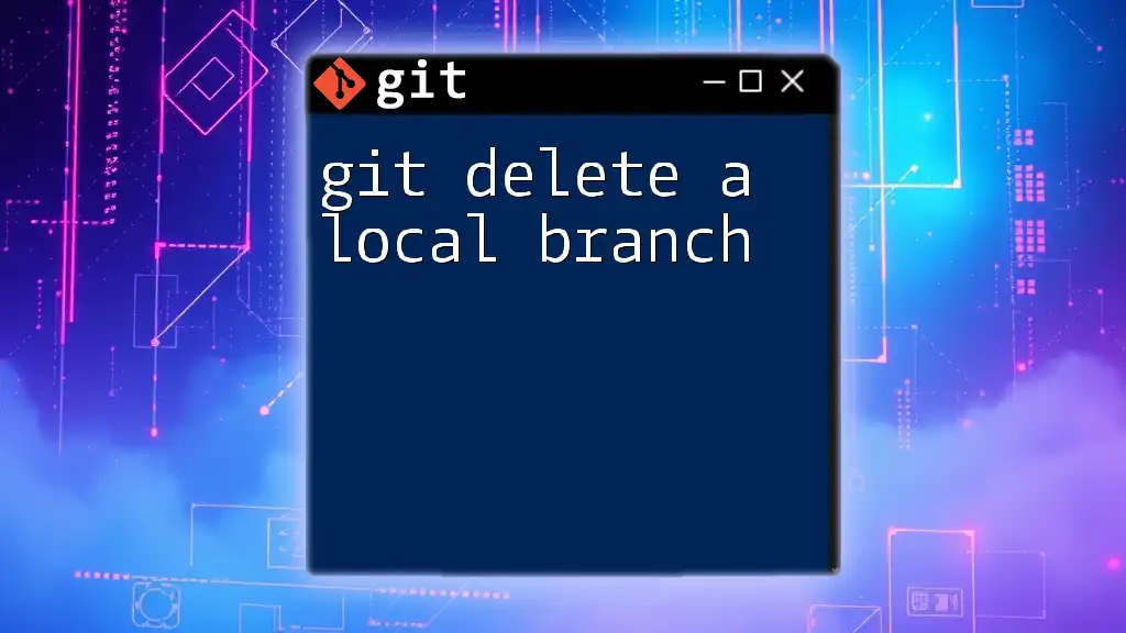 Effortlessly Git Delete a Local Branch in Just 3 Steps