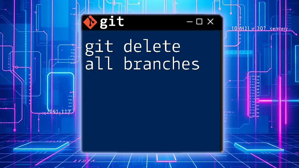 Git Delete All Branches: A Quick Guide