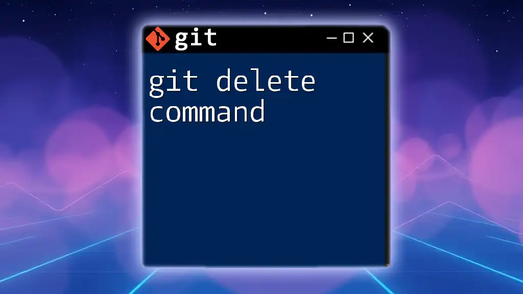 Mastering the Git Delete Command: A Quick Guide