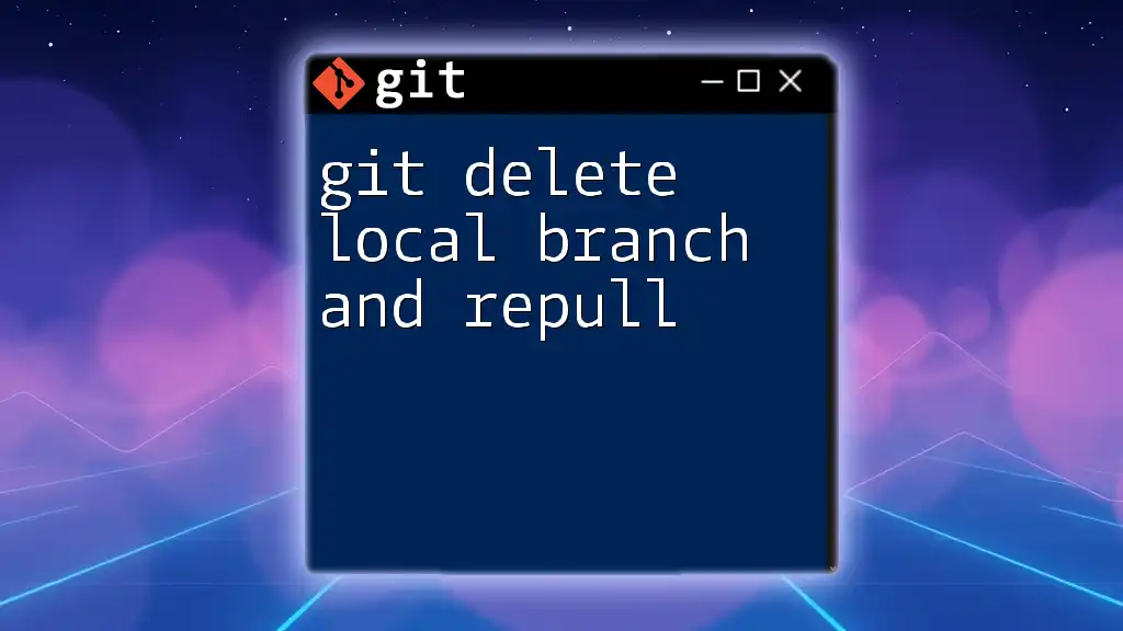 Git Delete Local Branch and Repull: A Quick Guide