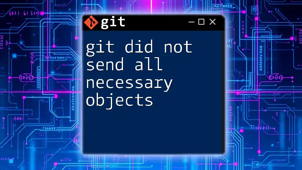 Understanding Git Did Not Send All Necessary Objects