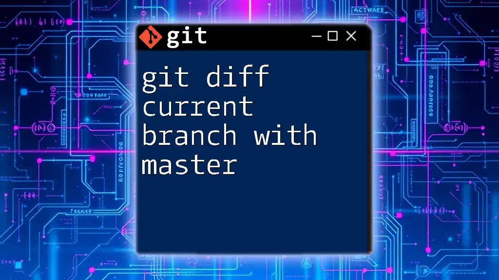 Git Diff Current Branch with Master: A Simple Guide