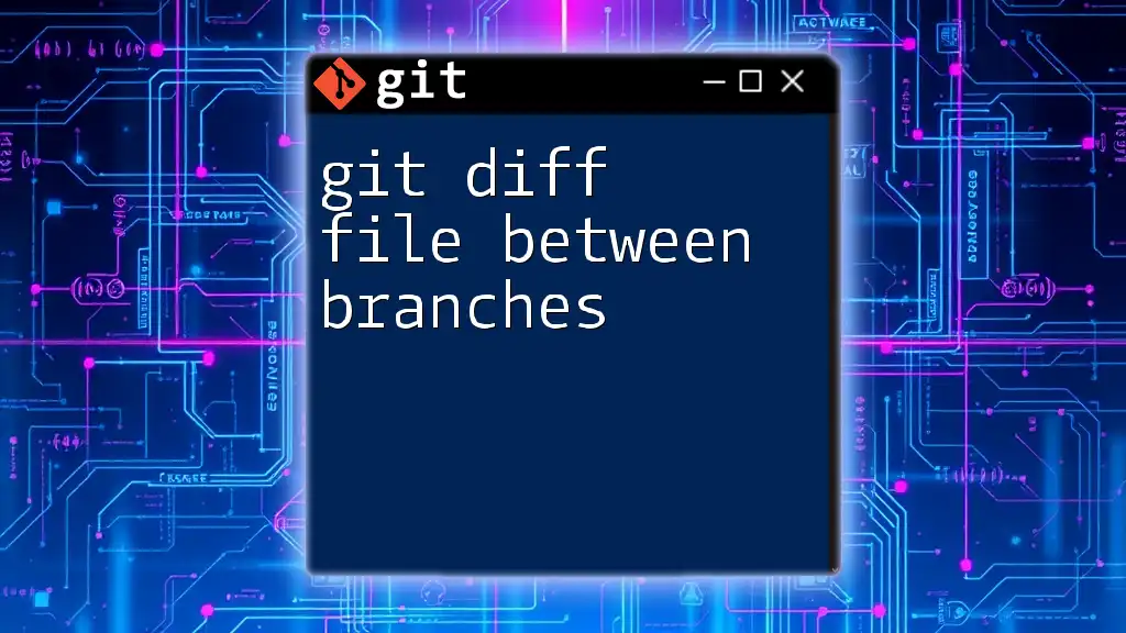 git Diff File Between Branches: A Quick Guide