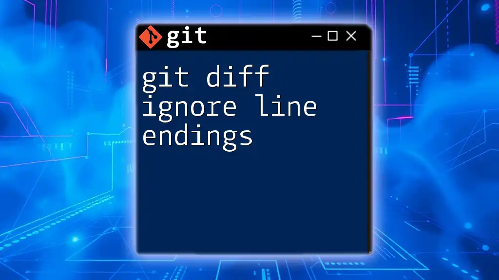 Git Diff: Ignore Line Endings for Clean Comparisons