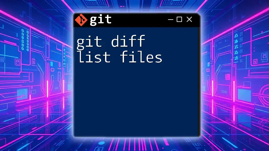 Git Diff List Files: A Quick Guide to File Comparison