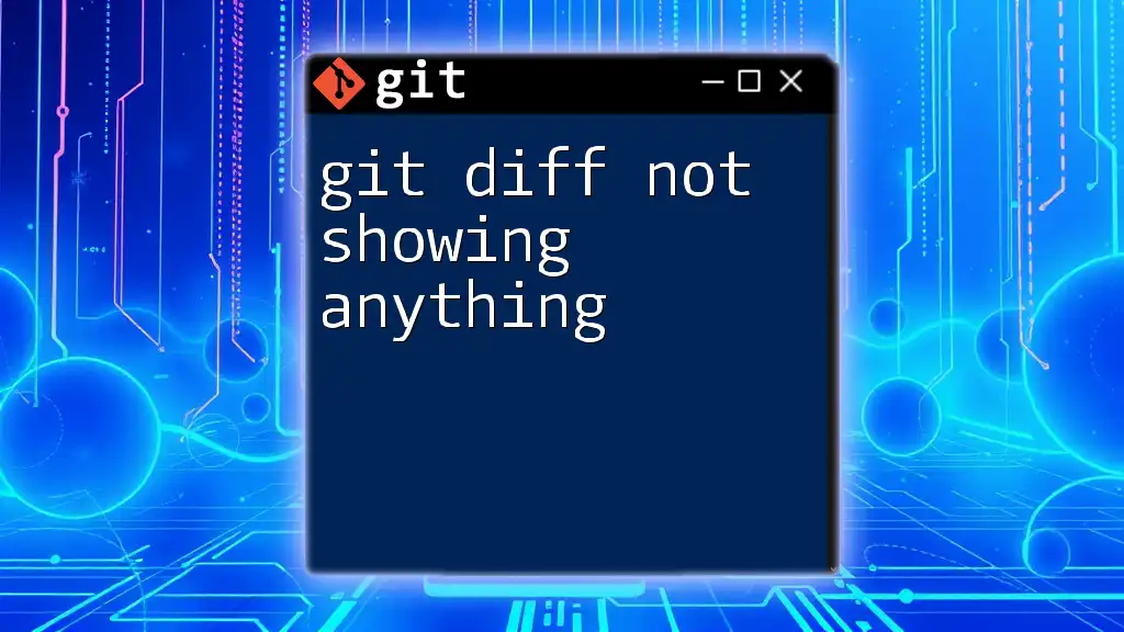 Understanding Why Git Diff Is Not Showing Anything