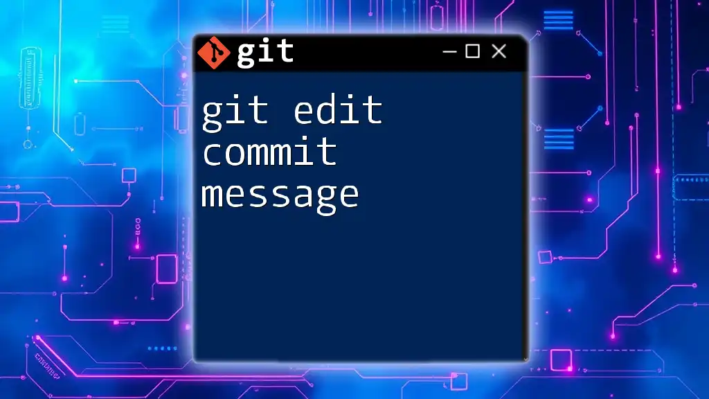 Edit Your Git Commit Message Like a Pro