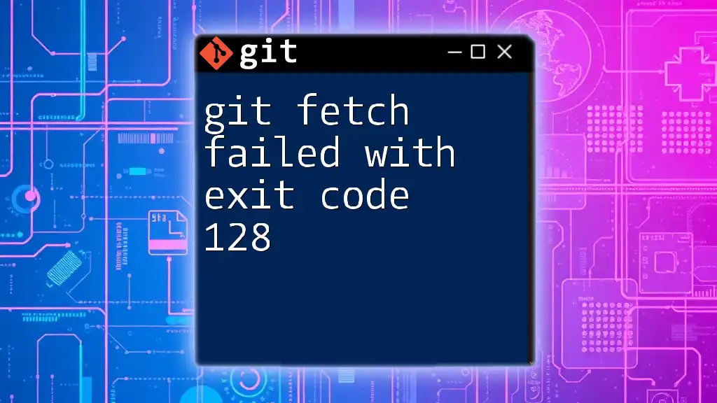 Git Fetch Failed With Exit Code 128: A Troubleshooting Guide