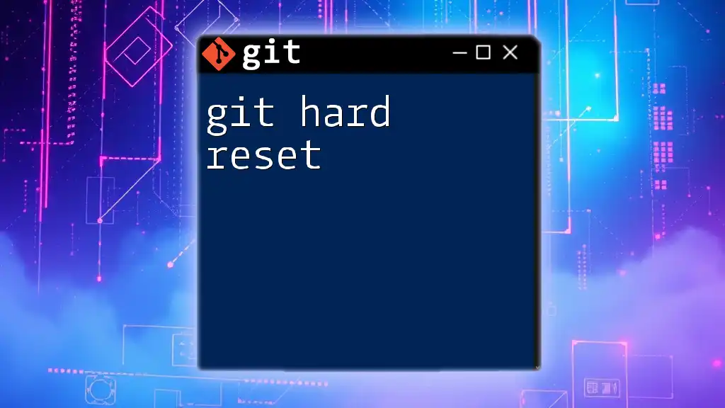 Mastering Git Hard Reset: A Quick Guide