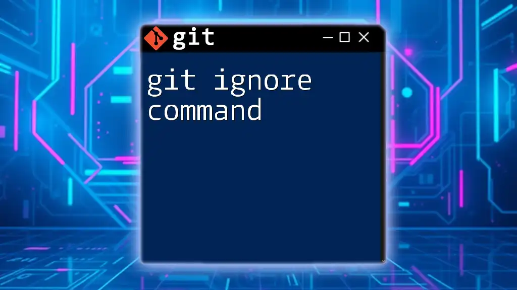 Mastering the Git Ignore Command for Clean Repositories