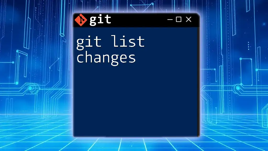 Mastering Git: How to List Changes Effectively