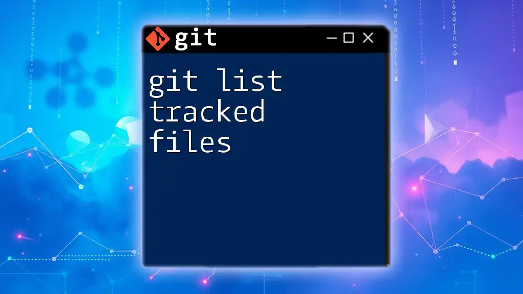 Mastering Git: How to List Tracked Files Efficiently