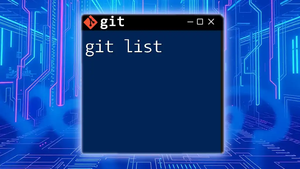 Mastering Git List Commands for Quick Repository Insights