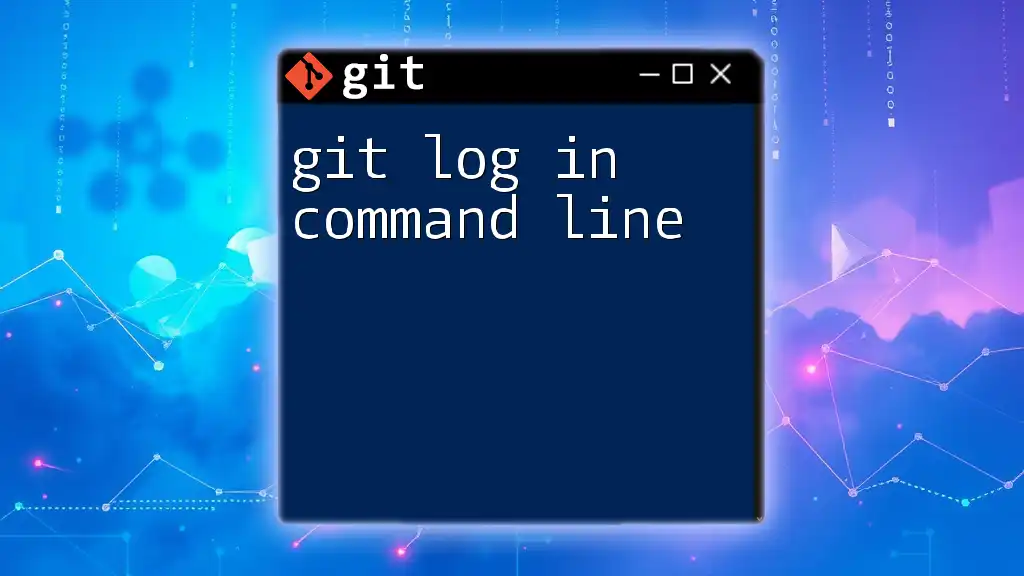 Mastering Git Log in Command Line: A Quick Guide