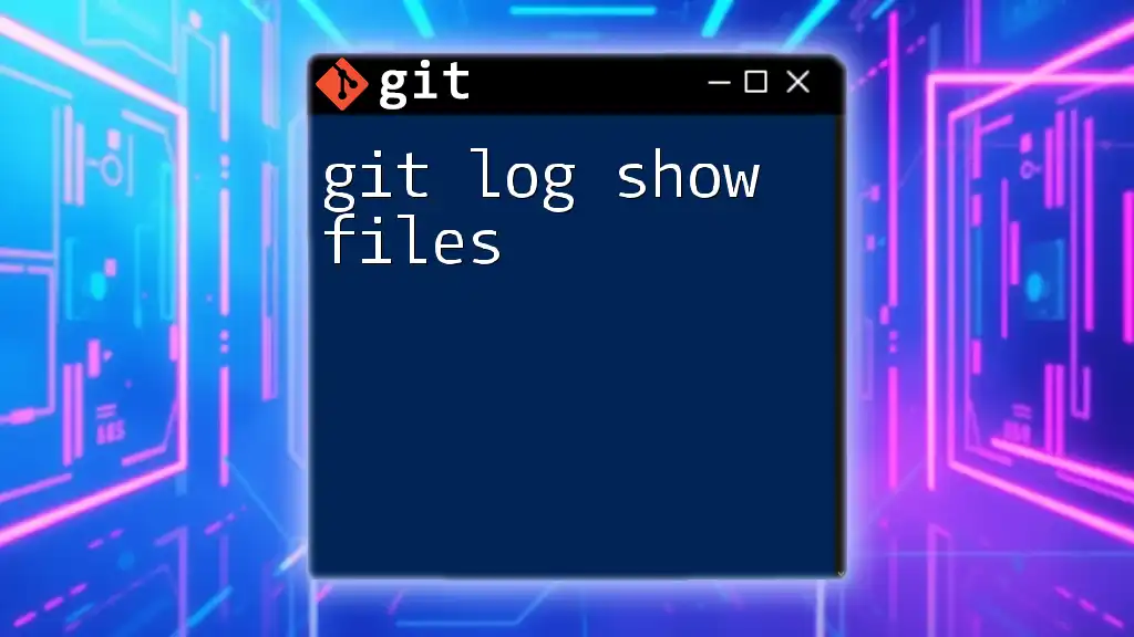 git Log Show Files Explained in Simple Steps