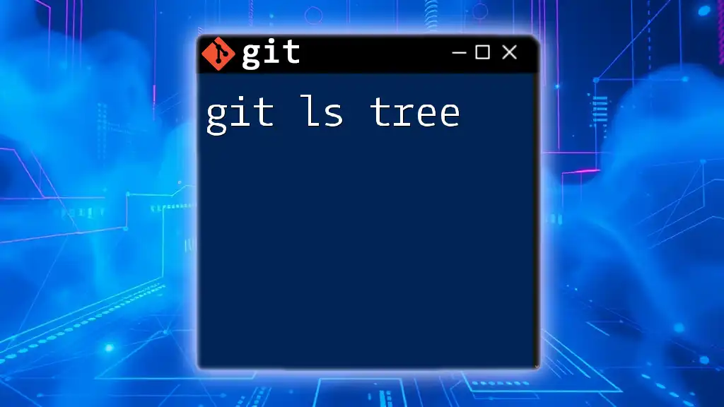 Mastering git ls tree: A Quick Guide for Developers