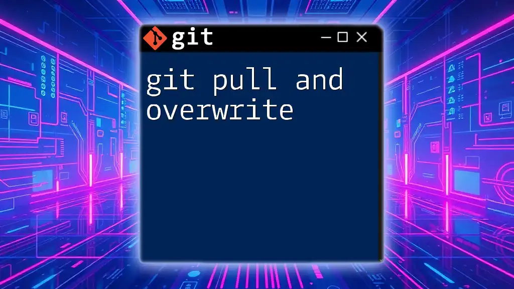 Git Pull and Overwrite: Mastering the Command Effortlessly