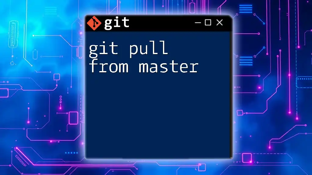 git Pull from Master: A Quick Guide to Smooth Syncing