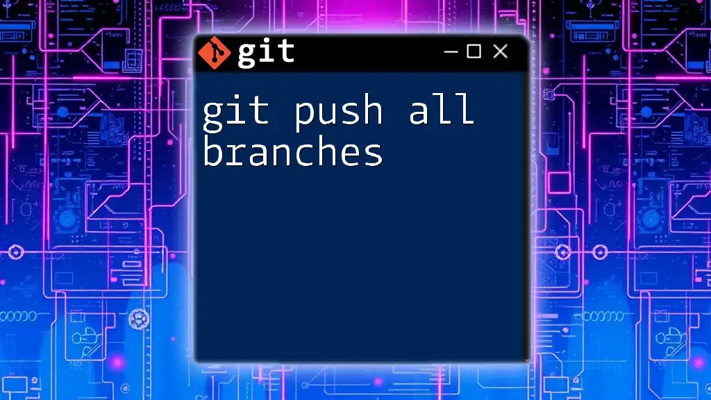 Mastering Git Push All Branches: A Quick Guide