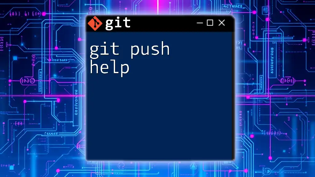 Git Push Help: Mastering Your Push Command Essentials