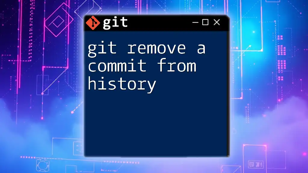 Git Remove a Commit from History: A Simple Guide