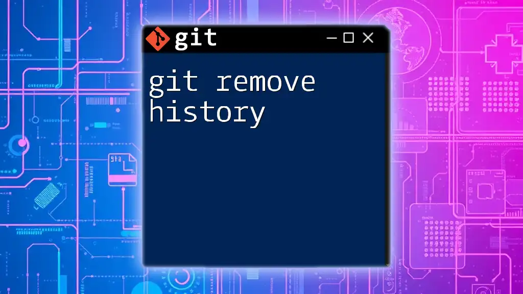 Git Remove History: A Simple Guide to Clean Up Your Repo