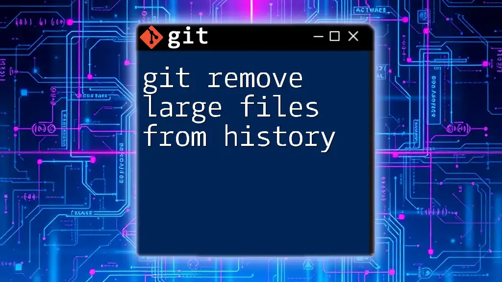 Git Remove Large Files from History: A Quick Guide