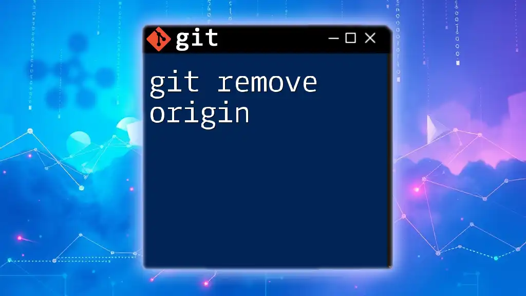 Mastering Git Remove Origin: A Simple Guide