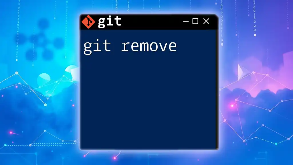 Mastering Git Remove: Your Guide to Effortless Management