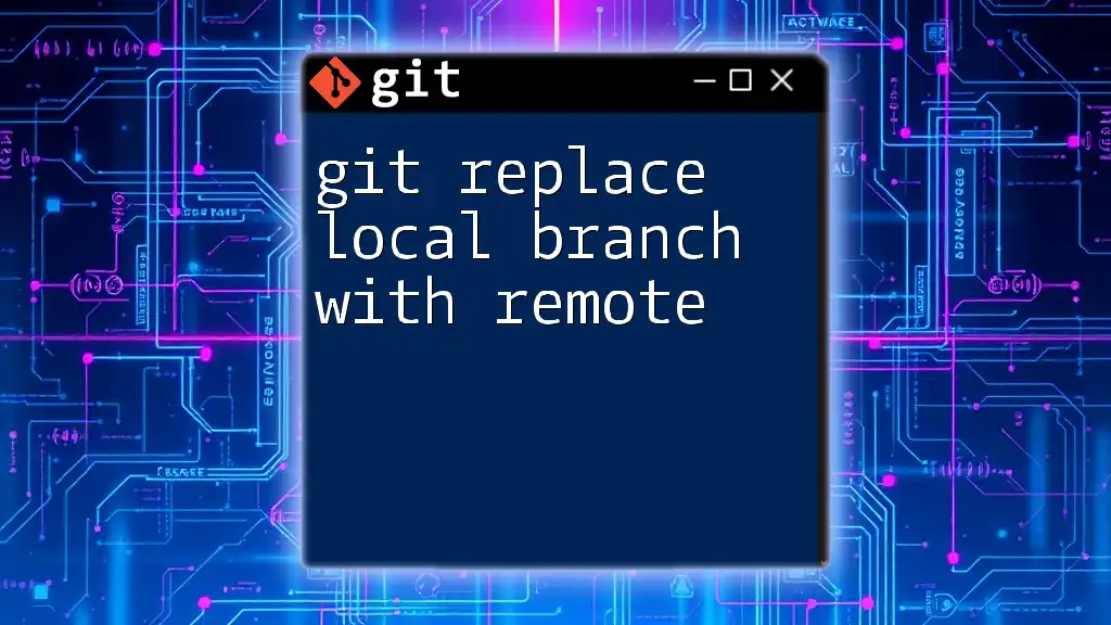 Git Replace Local Branch with Remote: A Simple Guide