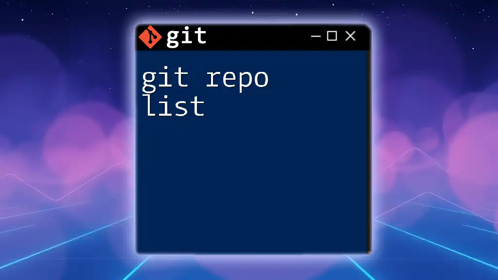 Mastering Git Repo List: Quick Guide to Your Repositories