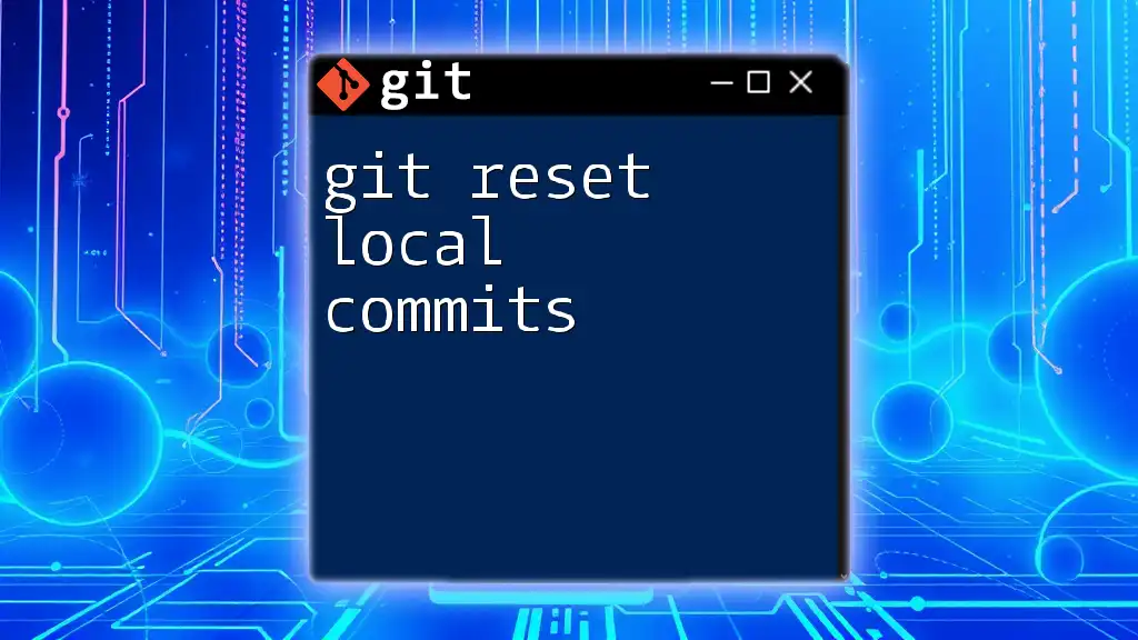 git Reset Local Commits: A Simple Guide to Rewind Changes