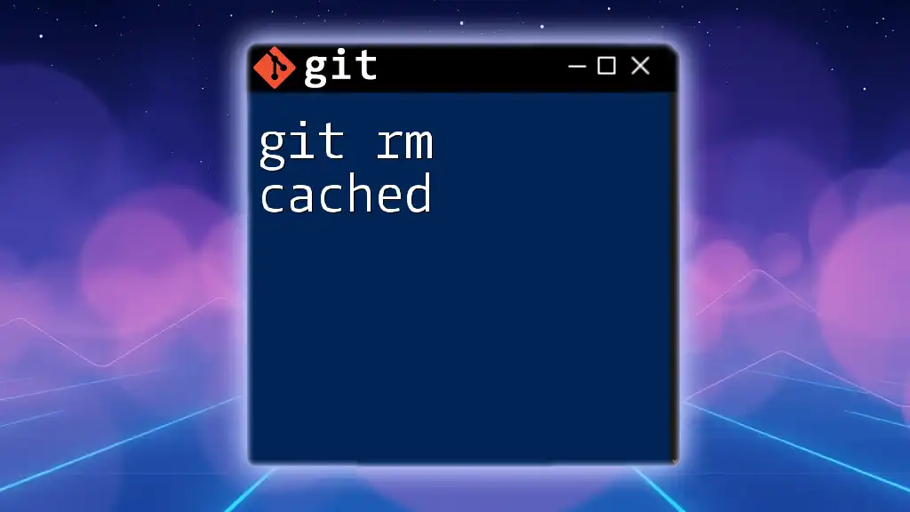 Mastering git rm Cached for Effortless File Management