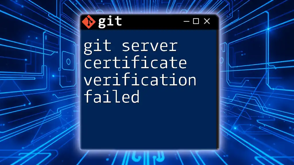 Git Server Certificate Verification Failed: Fixing the Error