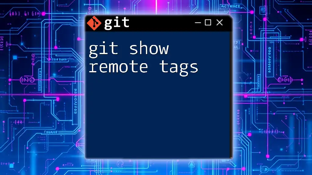 git Show Remote Tags: A Quick Guide to Mastery