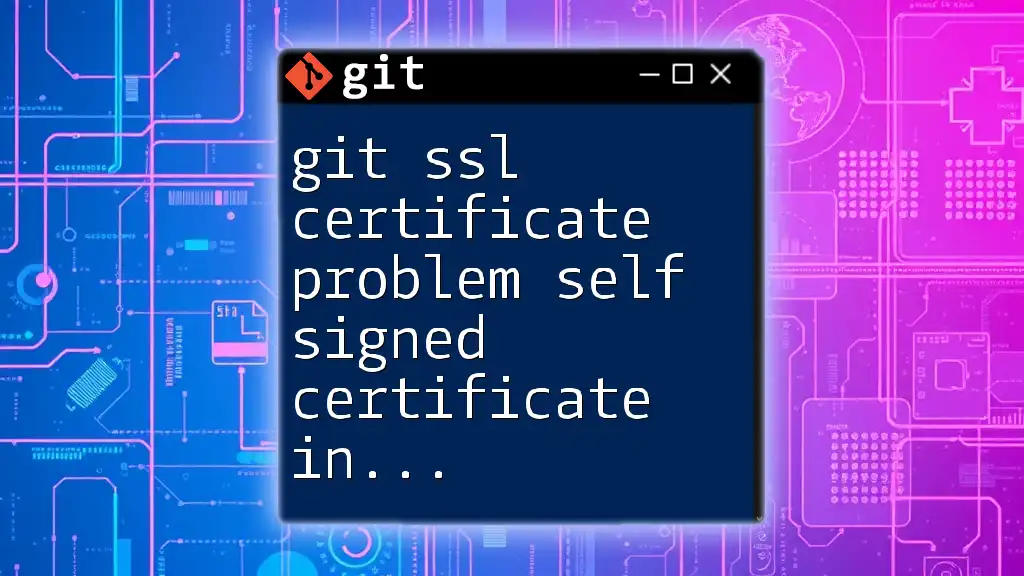 Git SSL Certificate Problem: Self Signed Certificate in Chain