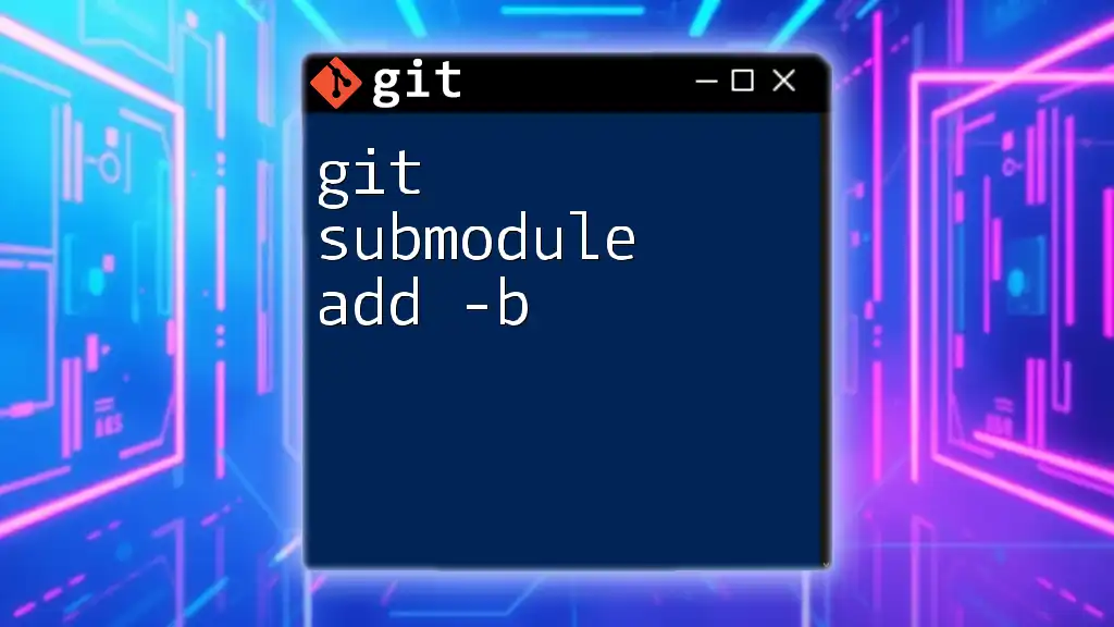 Mastering Git Submodule Add -b for Seamless Integration