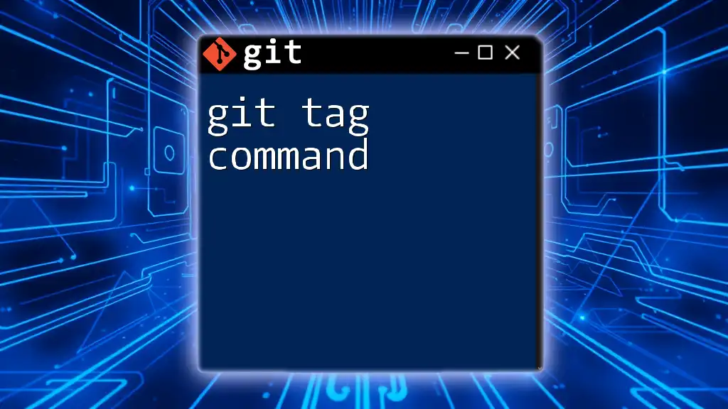 Mastering the Git Tag Command: A Quick Guide