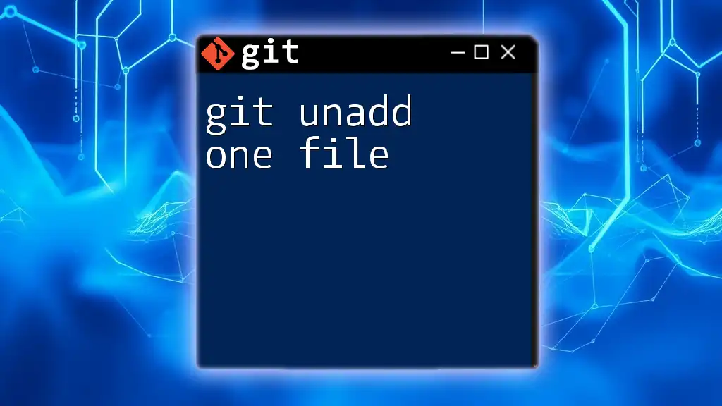 Quick Guide to Git Unadd One File