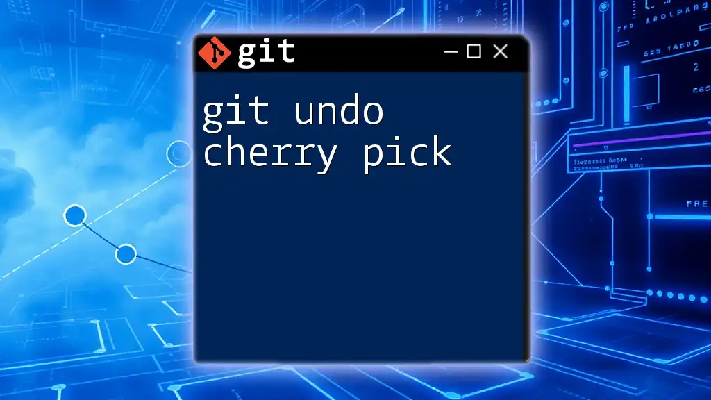 Git Undo Cherry Pick: A Simple Guide to Reversing Changes