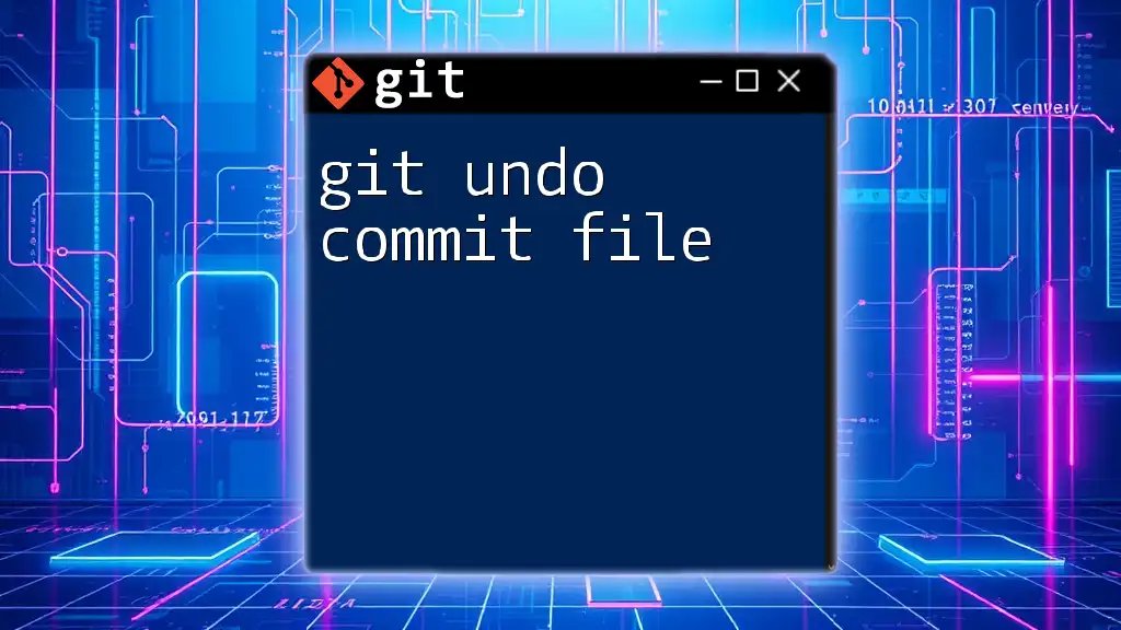 Git Undo Commit File: A Quick Guide to Reversing Changes