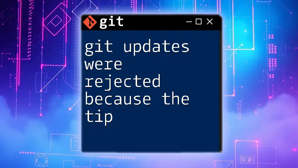 Git Updates Were Rejected Because the Tip: Quick Fixes