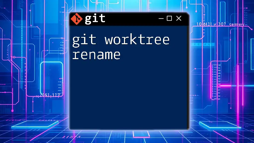 Git Worktree Rename: A Quick Guide to Mastering Branches