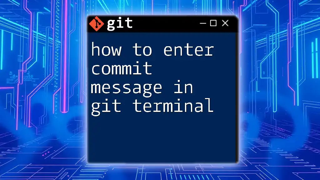 How to Enter Commit Message in Git Terminal Effortlessly