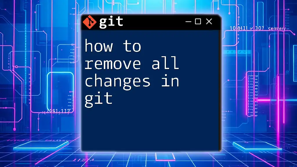 How to Remove All Changes in Git Efficiently